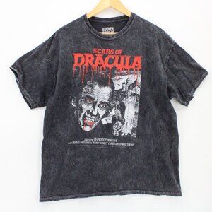 Hammer House Of Horror Shirt Mens Black Faded Scars Of Dracula Graphic L